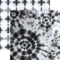 Paper House Productions - 12 x 12 Double Sided Paper - Black Watercolor Tie-Dye