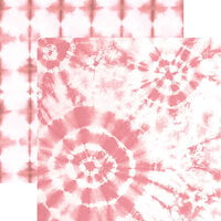Paper House Productions - 12 x 12 Double Sided Paper - Pink Watercolor Tie-Dye