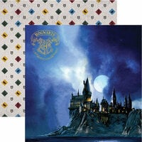 Paper House Productions - Harry Potter Collection - 12 x 12 Double Sided Paper with Foil Accents - Harry Potter - Hogwarts at Night