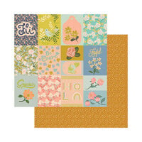 Paper House Productions - 12 x 12 Double Sided Paper - Foil Floral Bird Tags