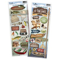 Paper House Productions - Cardstock Stickers - Fishing and Lake