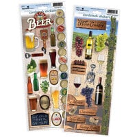 Paper House Productions - Cardstock Stickers - Beer and Wine