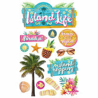 Paper House Productions - 3 Dimensional Cardstock Stickers - Island Life