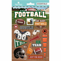 Paper House Productions - Destinations and Essentials Collection - Cardstock Stickers with Foil and Glitter Accents - Football