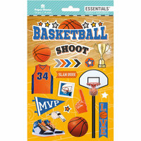 Paper House Productions - Destinations and Essentials Collection - Cardstock Stickers with Foil and Glitter Accents - Basketball