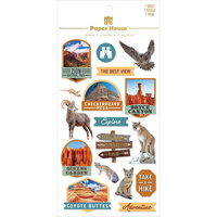 Paper House Productions - 3 Dimensional Layered Cardstock Stickers - National Parks