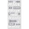 Paper House Productions - At the Beach Collection - Sculpted - Puffy Stickers - Relax