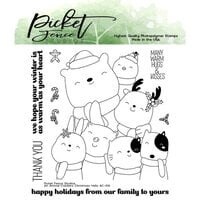 Picket Fence Studios - Clear Photopolymer Stamps - Animal Crackers Christmas Hello