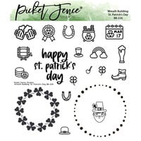 Picket Fence Studios - Clear Photopolymer Stamps - Wreath Building - St. Patrick's Day