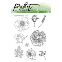 Picket Fence Studios - Clear Photopolymer Stamps - Beautiful Girl Flowers