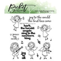 Picket Fence Studios - Christmas - Clear Photopolymer Stamps - Angels Sing To Newborn King