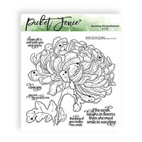 Picket Fence Studios - Clear Photopolymer Stamps - Blooming Chrysanthemum