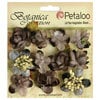 Petaloo - Botanica Collection - Floral Embellishments - Minis - Charcoal Grey