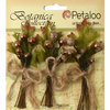 Petaloo - Botanica Collection - Floral Embellishments - Sugared Berry Clusters - Brown