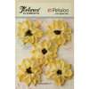 Petaloo - Textured Elements Collection - Floral Embellishments - Burlap Wild Sunflowers - Yellow