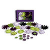 Petaloo - Flora Doodles - Daisy Box Blend - Small - Lavender Purple Green and Black, CLEARANCE