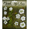 Petaloo - Chantilly Collection - Velvet Mini Blossoms - White