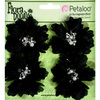 Petaloo - Flora Doodles Collection - Beaded Peonies - Small - Black