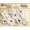 Petaloo - Printed Darjeeling Collection - Floral Embellishments - Wild Blossoms - Medium - White