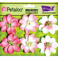 Petaloo - Flora Doodles Collection - Mulberry Flowers - Camelia - In the Pink