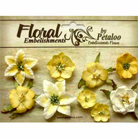 Petaloo - Canterbury Collection - Floral Embellishments - Mini - Lemon