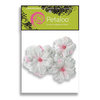 Petaloo - Pink Poodle Collection - Flowers - Peony Peel and Stick - 3 Flowers - White