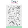 Pretty Pink Posh - Clear Photopolymer Stamps - Christmas Dinosaurs