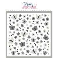 Pretty Pink Posh - Layering Stencils - Butterfly Floral
