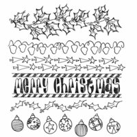 Ranger Ink - Dylusions Stamps - Unmounted Rubber Stamps - Christmas Borders