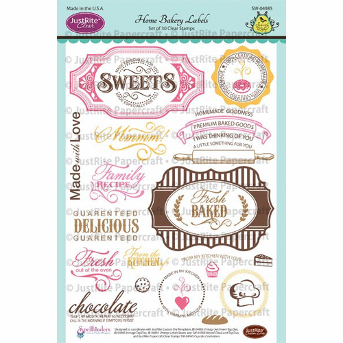 JustRite - Clear Acrylic Stamps - Home Bakery Labels