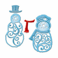Spellbinders - Shapeabilities Collection - Die Cutting and Embossing Templates - Mr And Mrs Snowman