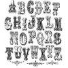 Stampers Anonymous - Tim Holtz - Cling Mounted Rubber Stamp Set - Mini Cirque Alphabet