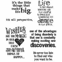 Stampers Anonymous - Tim Holtz - Cling Mounted Rubber Stamp Set - Good Thoughts
