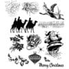 Stampers Anonymous - Tim Holtz - Cling Mounted Rubber Stamp Set - Mini Holidays 4