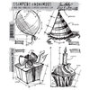 Stamper's Anonymous - Tim Holtz - Cling Mounted Rubber Stamp Set - Birthday Blueprint