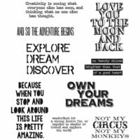 Stampers Anonymous - Tim Holtz - Cling Mounted Rubber Stamp Set - Life Quotes