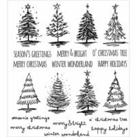 Stampers Anonymous - Tim Holtz - Cling Mounted Rubber Stamp Set - Scribbly Christmas