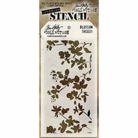 Stampers Anonymous - Tim Holtz - Layering Stencils - Blossom