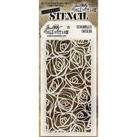 Stampers Anonymous - Tim Holtz - Layering Stencil - Scribbles