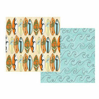 Teresa Collins - Boardwalk Collection - 12x12 Double Sided Paper - Surf's Up