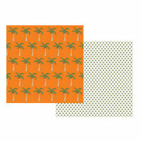 Teresa Collins - Boardwalk Collection - 12x12 Double Sided Paper - Palm Trees, CLEARANCE