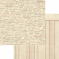 Teresa Collins - Now And Then Collection - 12 x 12 Double Sided Paper - Words