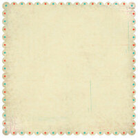 Pink Paislee - Spring Fling Collection - 12x12 Scalloped Paper - Umbrella