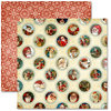 Pink Paislee - Father Christmas Collection - 12 x 12 Double Sided Paper - Around the World, BRAND NEW