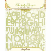 Pink Paislee - Butterfly Garden Collection - Cardstock Stickers - Expressions Alphabet