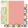 Pink Paislee - Hey Kid Collection - 12 x 12 Double Sided Paper - Double Dutch