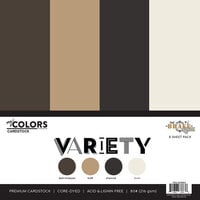 My Colors Cardstock - By PhotoPlay - The Brave Collection - 12 x 12 Double Sided Cardstock - Solid - Variety Pack