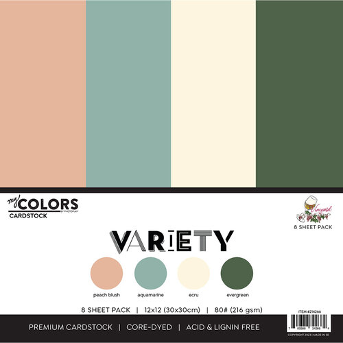 My Colors Cardstock - By PhotoPlay - Vineyard Collection - 12 x 12