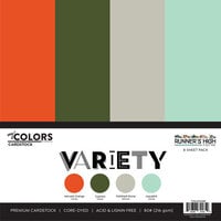 My Colors Cardstock - By PhotoPlay - Runner's High Collection - 12 x 12 Double Sided Cardstock - Variety Pack