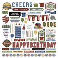 PhotoPlay - Birthday Bash Collection - 12 x 12 Cardstock Stickers - Elements